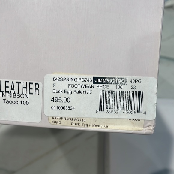 Jimmy Choo limited edition duck blue patent heel grosgrain ribbon - Picture 4 of 8